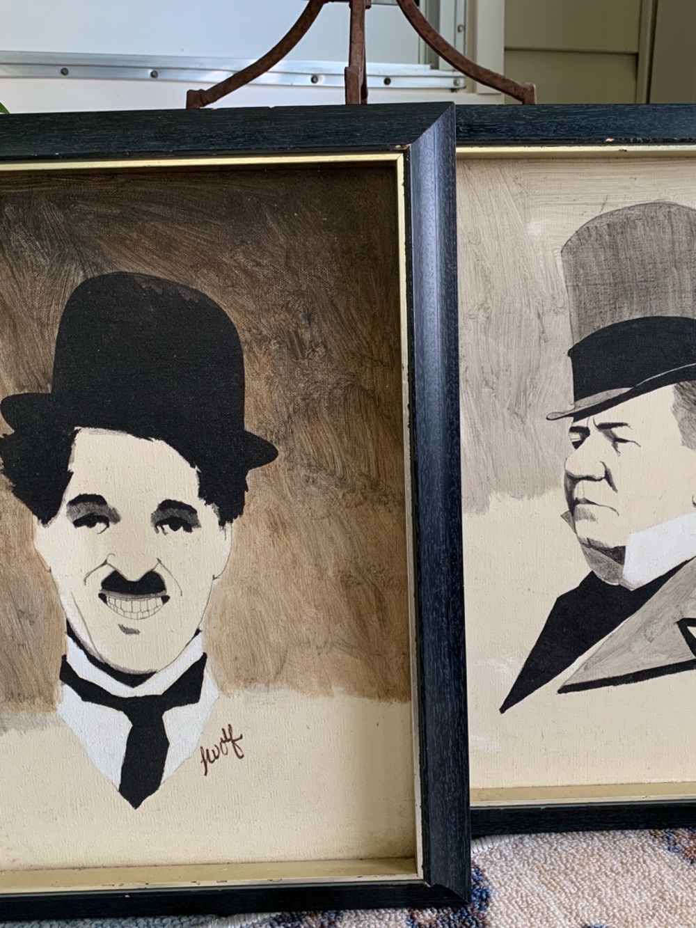 Movie Star Wall Gallery. Silent Movies. Characters Comedians Original Art Signed